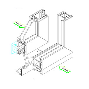 Ventana corredera osciloparalela
